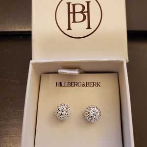 Hillberg & Berk 8mm Sparkle Ball Earrings